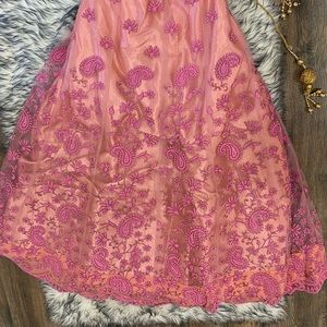 Pink sparkly lehnga set